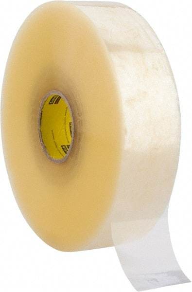 3M - 72mm x 914m Clear Rubber Adhesive Sealing Tape - Polypropylene Film Backing, 2.5 mil Thick, 30 Lb Tensile Strength, Series 373 - Strong Tooling