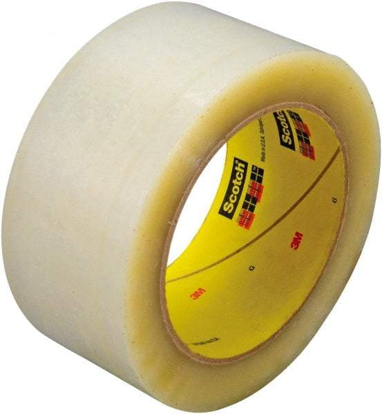 3M - 36mm x 50m Clear Rubber Adhesive Sealing Tape - Polyester Film Backing, 3.4 mil Thick, 67 Lb Tensile Strength, Series 355 - Strong Tooling