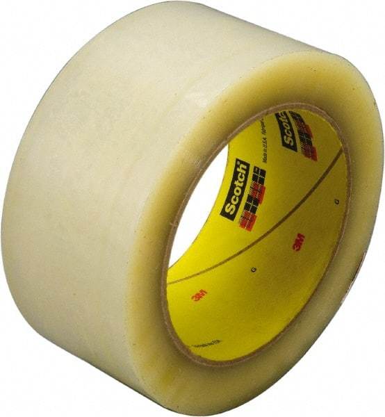 3M - 72mm x 914m Clear Rubber Adhesive Sealing Tape - Polyester Film Backing, 3.4 mil Thick, 67 Lb Tensile Strength, Series 355 - Strong Tooling