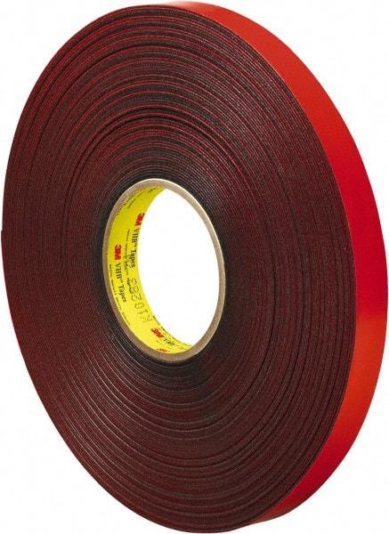 3M - 3/4" x 36 Yd Acrylic Adhesive Double Sided Tape - 45 mil Thick, Gray, Acrylic Foam Liner, Continuous Roll, Series 4611 - Strong Tooling