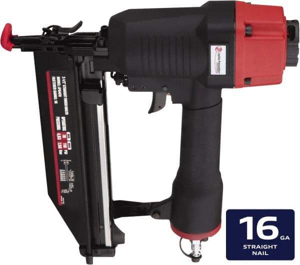 Value Collection - 1 to 2-1/2" Nail Length, 0.118" Nail Diam, 16 Gauge Finish Air Nailer - 70 to 110 psi - Strong Tooling