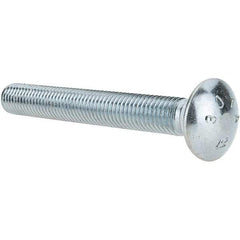 Value Collection - 5/8-11 UNC 5" Length Under Head, Standard Square Neck, Carriage Bolt - Grade 2 Steel, Zinc-Plated Finish - Strong Tooling