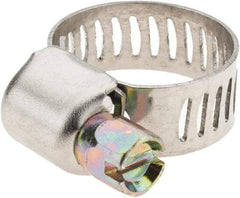 Value Collection - SAE Size 4, 7/32 to 5/8" Diam, Stainless Steel Worm Drive Clamp - 1/2" Wide - Strong Tooling