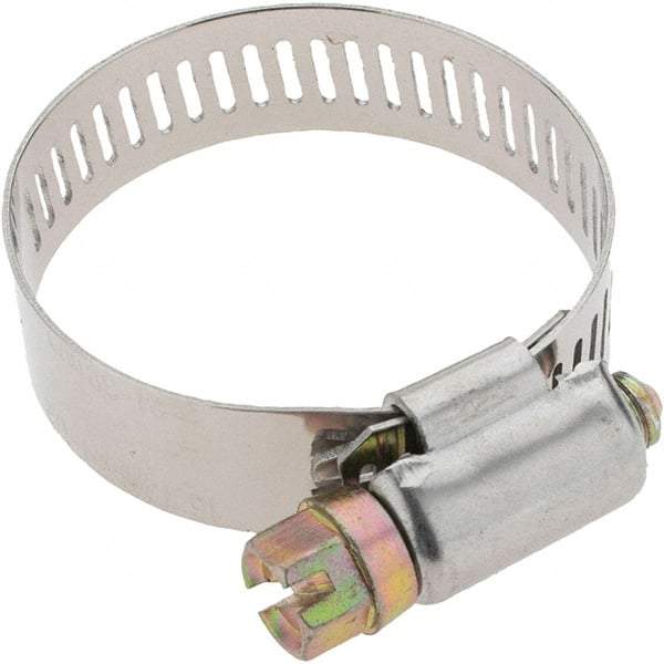 Value Collection - SAE Size 16, 13/16 to 1-1/2" Diam, Stainless Steel Worm Drive Clamp - 1/2" Wide - Strong Tooling