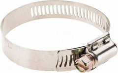 Value Collection - SAE Size 32, 1-9/16 to 2-1/2" Diam, Stainless Steel Worm Drive Clamp - 1/2" Wide - Strong Tooling