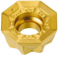 Iscar - O45MT050505 RM Grade IC910 Carbide Milling Insert - AlTiN Finish, 0.1969" Thick, 0.4543" Inscribed Circle, 0.5mm Corner Radius - Strong Tooling