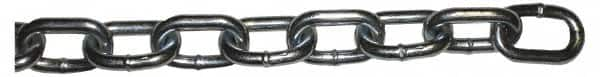 Value Collection - #1/0 Welded Straight Link Machine Chain - 465 Lb Capacity, Cut to Length, Steel, Zinc Plated Finish - Strong Tooling