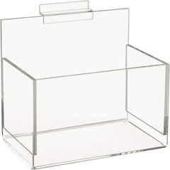 ECONOCO - 5" Deep, Clear Acrylic Slatwall Bin - 7" High x 8" Wide x 5" Long - Strong Tooling