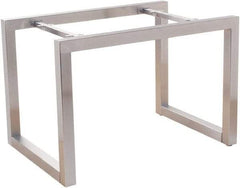 ECONOCO - 36" Long x 24" Wide x 24" High Stationary Display Table Frame - Satin Chrome, Steel Frame - Strong Tooling