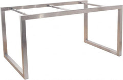 ECONOCO - 60" Long x 36" Wide x 30" High Stationary Display Table Frame - Satin Chrome, Steel Frame - Strong Tooling