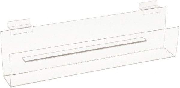 ECONOCO - 16" Wide x 2" Deep x 4" High, Acrylic Greeting Card Shelf - Clear - Strong Tooling