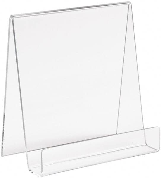 ECONOCO - 5-1/2" Wide x 6" High, Acrylic Display Easel - Clear - Strong Tooling