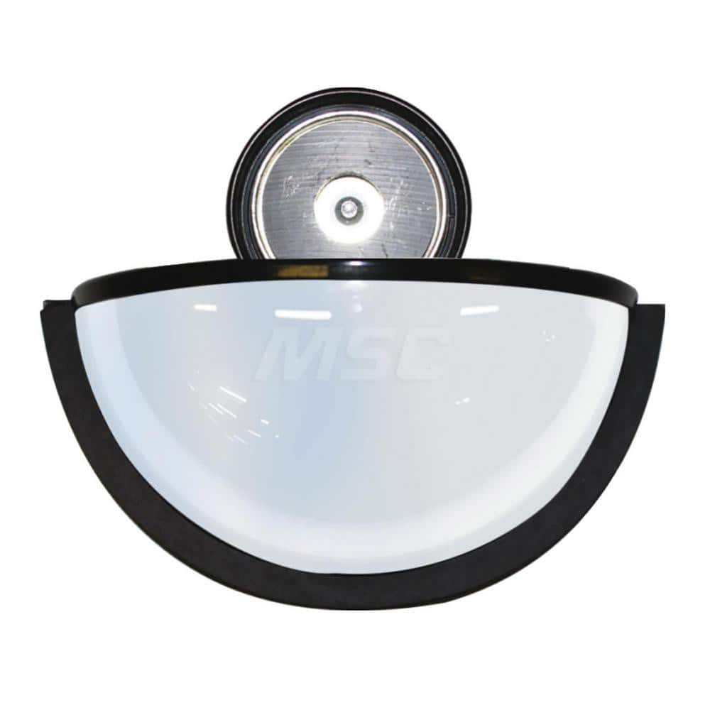 Safety, Traffic & Inspection Mirrors; Type: 9 in Dome with Magnet; Mirror Type: Dome; Shape: Half Dome; Handle Type: Standard; Lens Material: Acrylic; Mirror Material: Acrylic; Backing Material: Plastic; Handle Material: Plastic; Diameter (Inch): 5; Overa