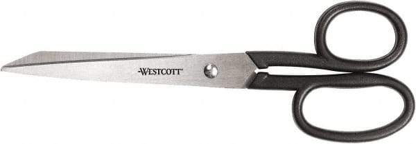 Westcott - 3-1/2" LOC, 8" OAL Stainless Steel Standard Standard - Plastic Straight Handle, For General Purpose Use - Strong Tooling