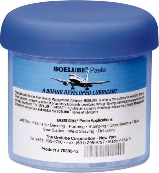 Boelube - BoeLube, 12 oz Jar Cutting Fluid - Paste, For Bending, Forming, Near Dry Machining (NDM) - Strong Tooling