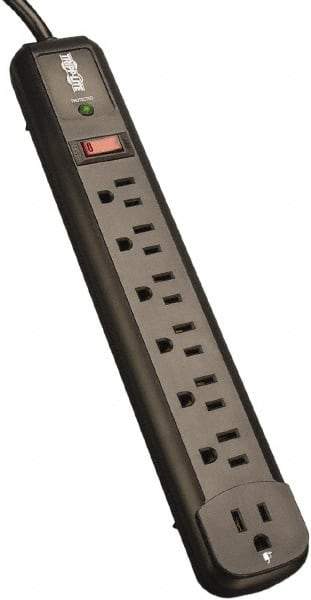 Tripp-Lite - 7 Outlets, 120 VAC15 Amps, 4' Cord, Power Outlet Strip - Floor, Keyhole Mount, 5-15 NEMA Configuration, 12.4" Strip - Strong Tooling