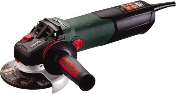 Metabo - 5" Wheel Diam, 2,000 to 7,600 RPM, Corded Angle & Disc Grinder - 5/8-11 Spindle, 120 Volts, 13.5 Amps - Strong Tooling