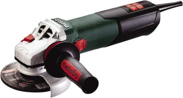 Metabo - 5" Wheel Diam, 2,800 to 11,000 RPM, Corded Angle & Disc Grinder - 5/8-11 Spindle, 120 Volts, 13.5 Amps - Strong Tooling