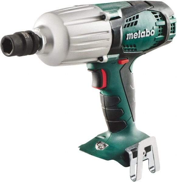 Metabo - 1/2" Drive 18 Volt Pistol Grip Cordless Impact Wrench & Ratchet - 1,600 RPM, 2,200 BPM, 450 Ft/Lb Torque, Lithium-Ion Batteries Not Included - Strong Tooling