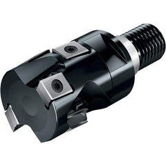 Walter - 40mm Cut Diam, 34mm Max Depth of Cut, Indexable Square Shoulder Helical End Mill - Multiple Insert Styles, T36 Modular Connection, 90° Lead Angle, Through Coolant - Strong Tooling