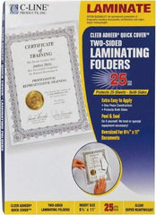 C-LINE - 25 Self-Laminating Pockets - 12 mil Thick x 9.13" Wide x 0.95' Long - Strong Tooling