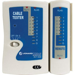 Jonard Tools - Modular Cable Tester - LED Screen, RJ11, RJ12 & RJ45 Connectors - Strong Tooling