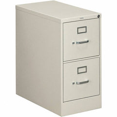 Hon - 15" Wide x 29" High x 26-1/2" Deep, 2 Drawer Vertical File - Steel, Light Gray - Strong Tooling