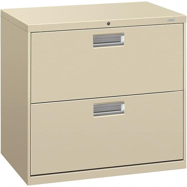 Hon - 30" Wide x 28.38" High x 19-1/4" Deep, 2 Drawer Lateral File - Steel, Putty - Strong Tooling