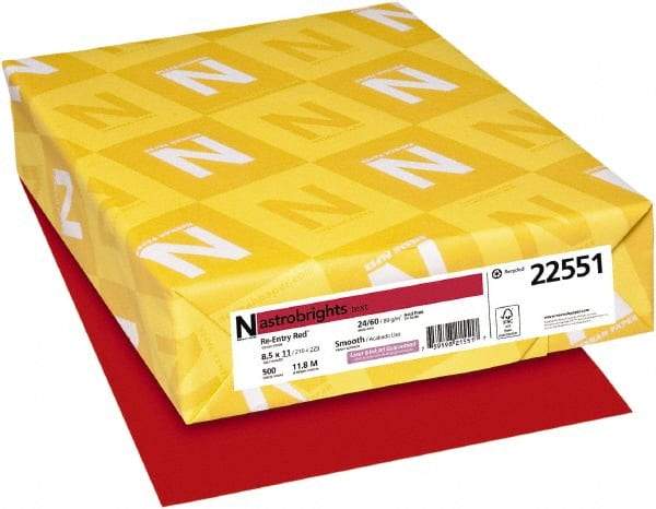 Neenah Paper - 8-1/2" x 11" Red Colored Copy Paper - Use with Laser Printers, Inkjet Printers, Copiers - Strong Tooling