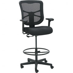 ALERA - 51-5/8" High Stool - 25.63" Wide x 26" Deep, Fabric Mesh Seat, Black - Strong Tooling