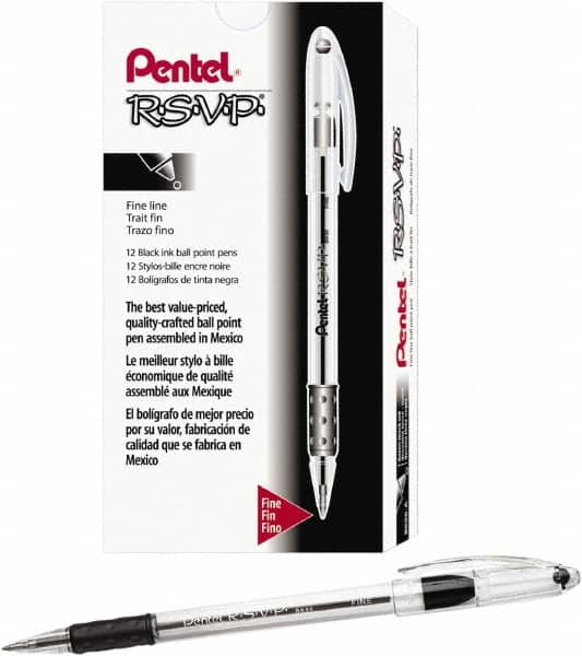 Pentel - Conical Ball Point Pen - Black - Strong Tooling