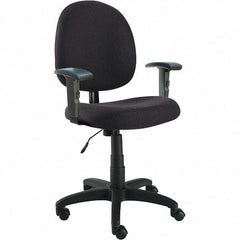 ALERA - 41-1/8" High Adjustable Chair - 25-1/4" Wide x 25-1/4" Deep, 100% Acrylic Fabric Seat, Black - Strong Tooling