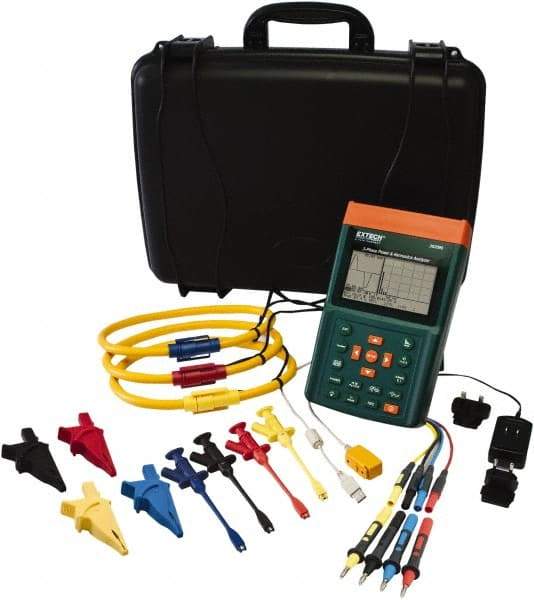 Extech - PQ3350-3, Digital True RMS Clamp Meter with 24" Flex Jaws - 600 VAC, 3000 AC Amps, Measures Voltage, Current, Frequency - Strong Tooling