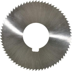 Value Collection - 2-3/4" Diam x 0.023" Blade Thickness x 1" Arbor Hole Diam, 72 Tooth Slitting and Slotting Saw - Arbor Connection, Right Hand, Uncoated, High Speed Steel, Concave Ground, Contains Keyway - Strong Tooling