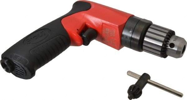 Sioux Tools - 3/8" Keyed Chuck - Pistol Grip Handle, 4,000 RPM, 11.8 LPS, 25 CFM, 0.6 hp - Strong Tooling