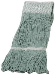 Ability One - 5" Green Head Band, Medium Rayon Loop End Mop Pad - Quick Change Connection - Strong Tooling