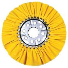 Osborn - 10" Diam x 1/2" Thick Unmounted Buffing Wheel - 16 Ply, Ventilated Bias Cut, 2" Arbor Hole, Hard Density, Coarse Grade - Strong Tooling