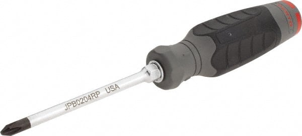 #2, 4-1/4″ OAL, Standard Phillips Screwdriver 4″ Blade Length, Round Shank, Ergonomic Handle