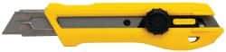 Stanley - Snap Utility Knife - 4-3/8" Blade, Yellow, Silver & Black Elastomer Plastic Handle, 1 Blade Included - Strong Tooling