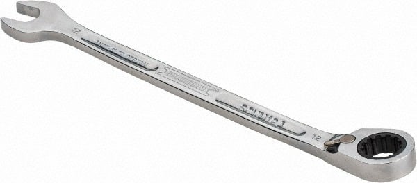 Combination Wrench: 7-23/32'' OAL, Steel, Chrome-Plated