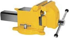 Yost Vises - 4" Jaw Width x 4" Jaw Opening Capacity, 2-1/4" Throat Depth, Bench & Pipe Combination Vise - 1/4 to 1-1/2" Pipe Capacity, Swivel Base, Bolt Down Attachment, Steel - Strong Tooling