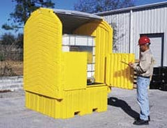 UltraTech - IBC Storage Lockers Type: Tote Sump w/Hard Top & Drain Number of Totes: 1 - Strong Tooling