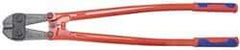 Knipex - 35-3/4" OAL, 47.6mm Jaw Length x 104mm Jaw Width, Bolt Cutter Pliers - Standard Head, Steel Tube, Power-Coated Handles - Strong Tooling