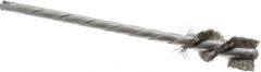 Osborn - 3/8" Diam Helical Stainless Steel Tube Brush - 0.005" Filament Diam, 1" Brush Length, 3-1/2" OAL, 1/8" Diam Shank - Strong Tooling