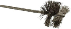 Osborn - 1-1/4" Diam Helical Stainless Steel Tube Brush - 0.008" Filament Diam, 1" Brush Length, 3-1/2" OAL, 1/8" Diam Shank - Strong Tooling