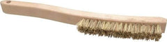 Osborn - 4 Rows x 18 Columns Palmyra/Tampico Plater's Brush - 6" Brush Length, 13-1/4" OAL, 1" Trim Length, Wood Curved Handle - Strong Tooling