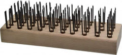 Osborn - 5 Rows x 10 Columns Steel Scratch Brush - 7-5/8" Brush Length, 7-5/8" OAL, 1" Trim Length, Wood Straight Handle - Strong Tooling