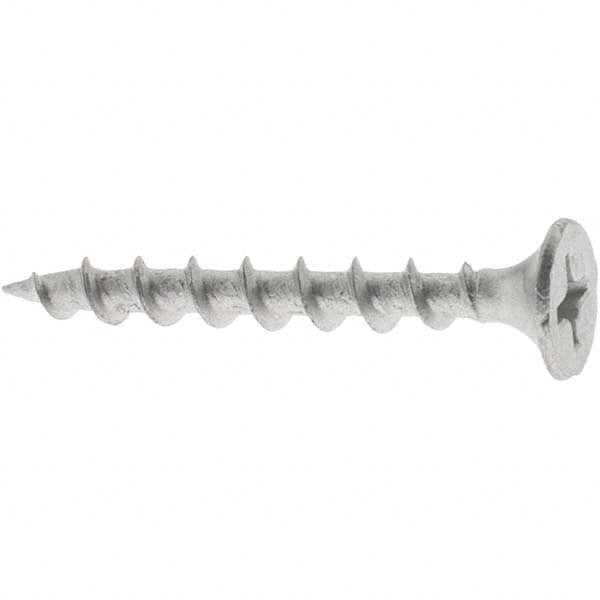 Drywall Screws; System of Measurement: Inch; Thread Size: #6; Screw Size: #6; Length (Inch): 1-1/4; Finish: Dacromet; Material: Carbon Steel; Head Type: Bugle; Drive Type: Phillips; Finish/Coating: Dacromet