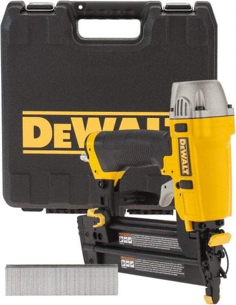 DeWALT - 5/8 to 2" Nail Length, 5/8 to 2" Nail Diam, 18 Gauge Brad Air Nailer Kit - 70 to 120 psi - Strong Tooling