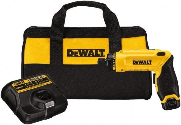 DeWALT - 8 Volts, Lithium-Ion Battery, Swivel Handle Cordless Screwdriver - 430 RPM, 23 Inch/Lbs. Torque - Strong Tooling